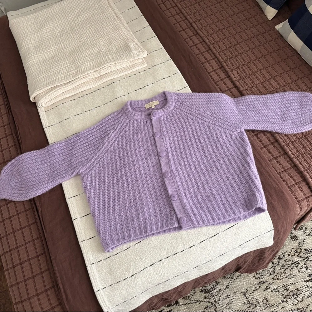 Sezane Emile Cardigan in wisteria - Picture 4 of 8